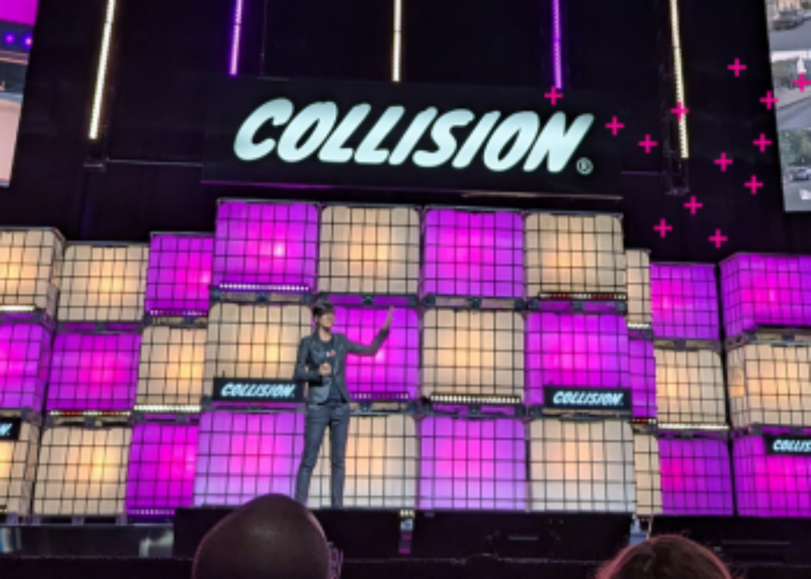 Vector Faculty Member Raquel Urtasun speaking on stage at Collision 2024 .